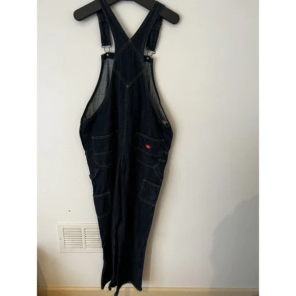 VINTAGE Dickies Denim Oversized Dungarees Overalls Size L US 14/16 Euro 42/44 - Picture 12 of 12